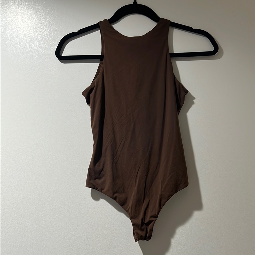 Skims Brown Sleeveless Bodysuit